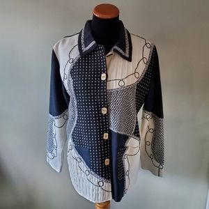 Poetica S Vintage Southwestern Boho Ranch Rodeo Embroidered Patchwork Shirt